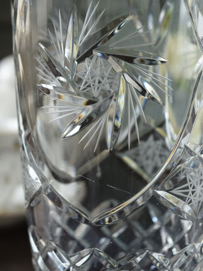 アンティークガラスの雑貨、フラワーベース