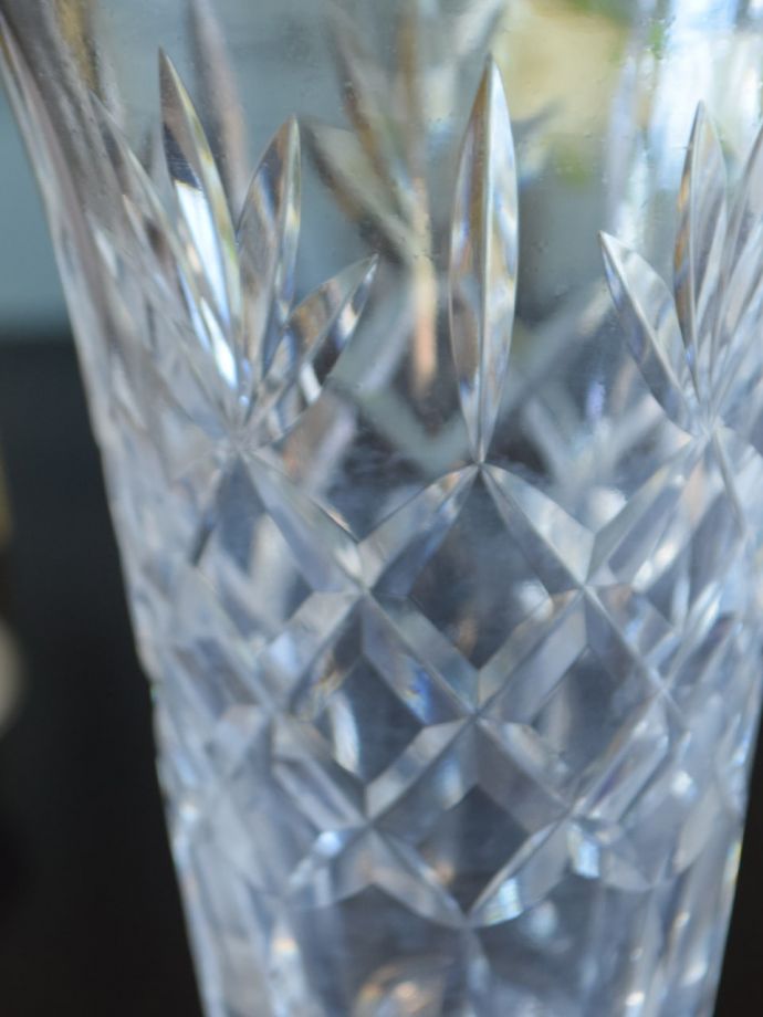 アンティークガラスの雑貨、フラワーベース