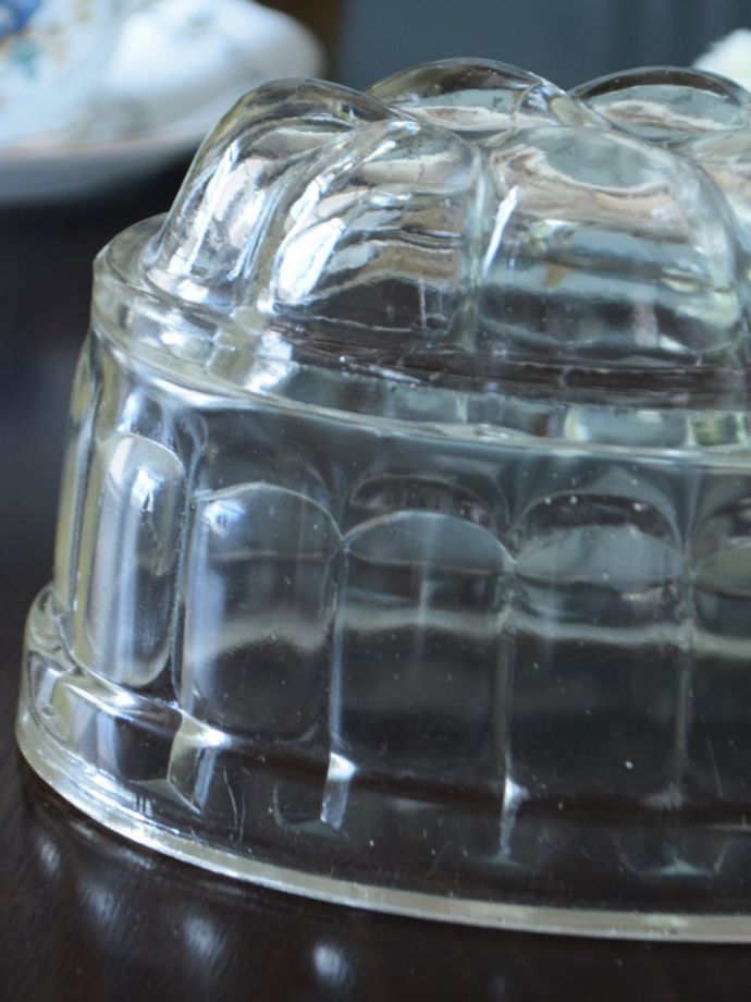 アンティークガラスの雑貨、ゼリーモールド