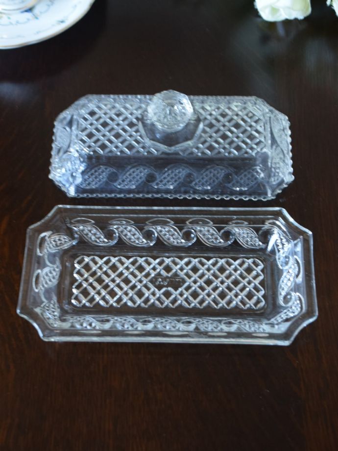 英國銀器　ガラス中皿付き　蓋付き　バターディッシュ Amazon | ZOOFOX ガラスバターディッシュ 2個パック 小さなガラス