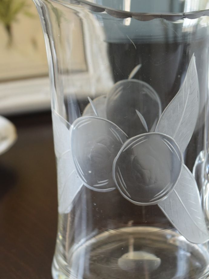 アンティークガラスのレモネードジャグ