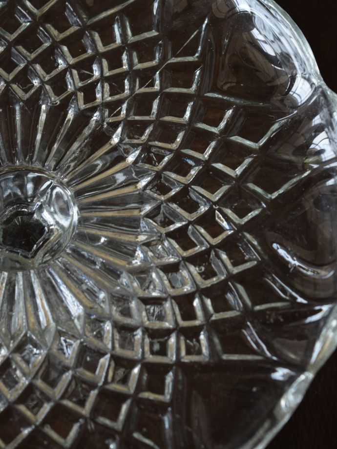 アンティークガラスの雑貨、ケーキスタンド