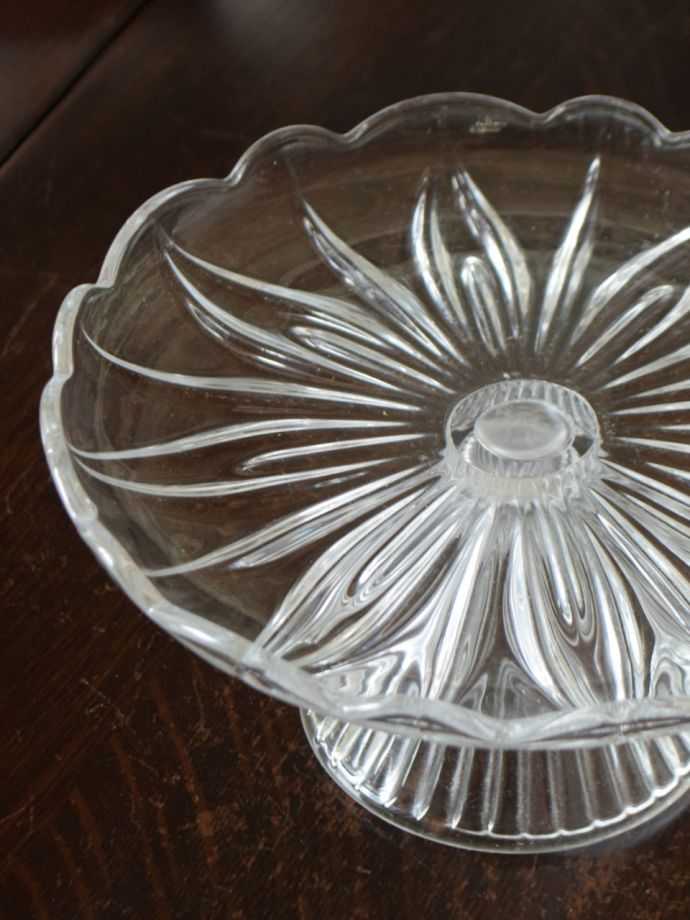 アンティークガラスの雑貨、ケーキスタンド