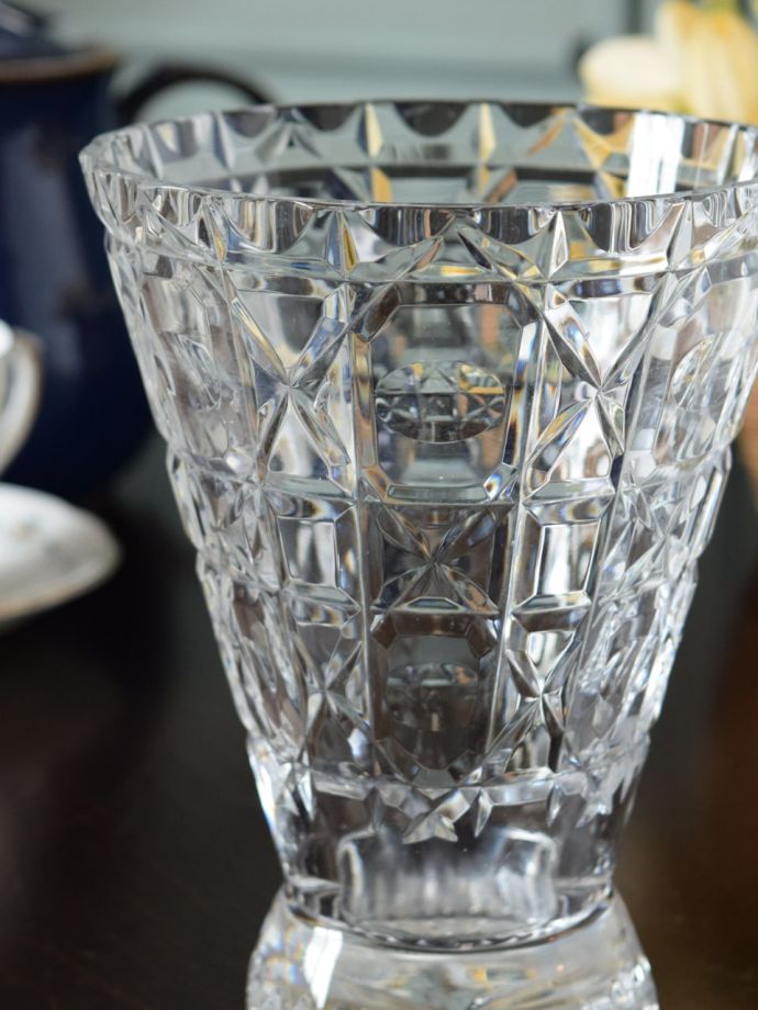 アンティークガラスの雑貨、フラワーベース