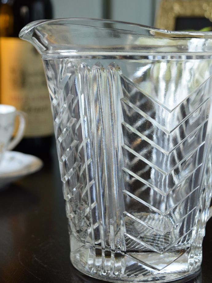 アンティークガラスのレモネードジャグ