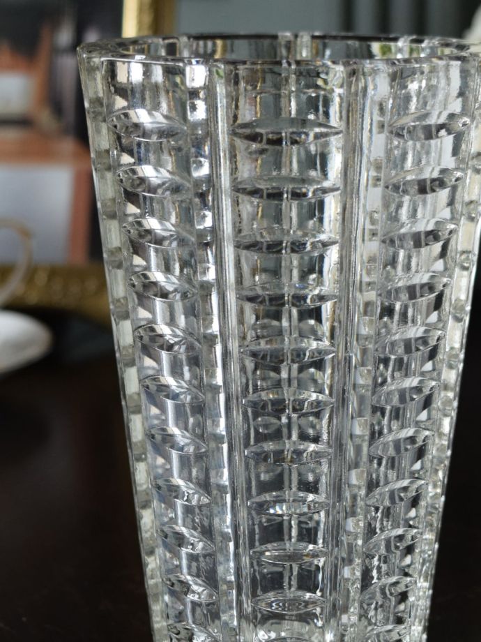 アンティークガラスの雑貨、フラワーベース