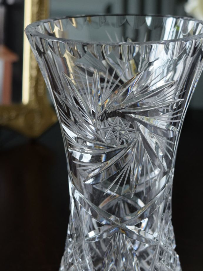 アンティークガラスの雑貨、フラワーベース