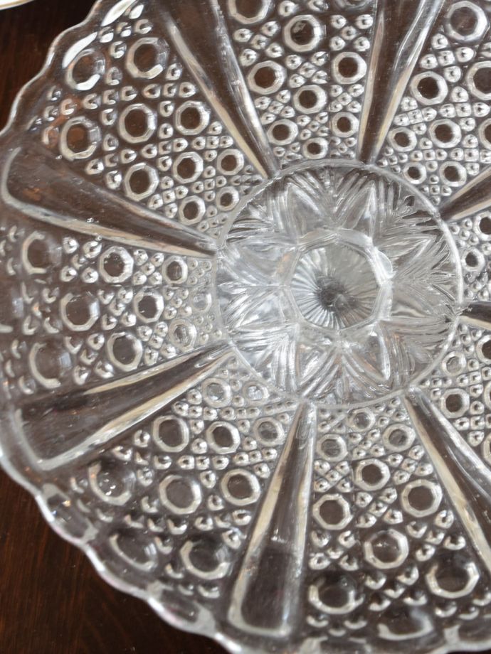 アンティークガラスの雑貨、ケーキスタンド