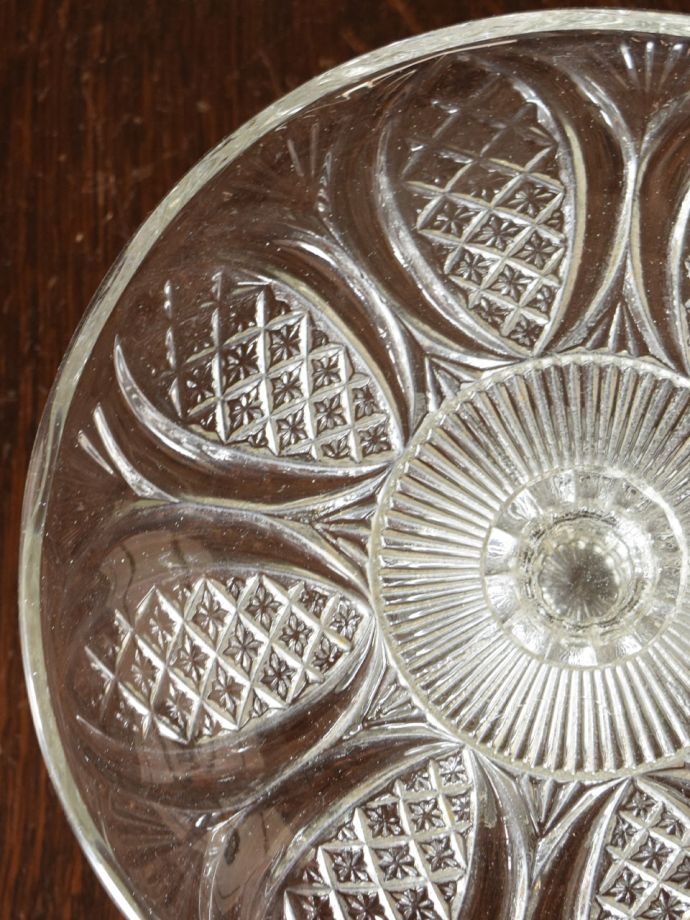 アンティークガラスの雑貨、ケーキスタンド