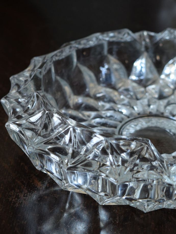 アンティークガラスの灰皿