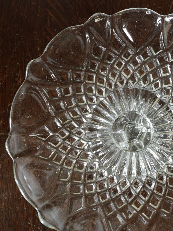 アンティークガラスの雑貨、ケーキスタンド