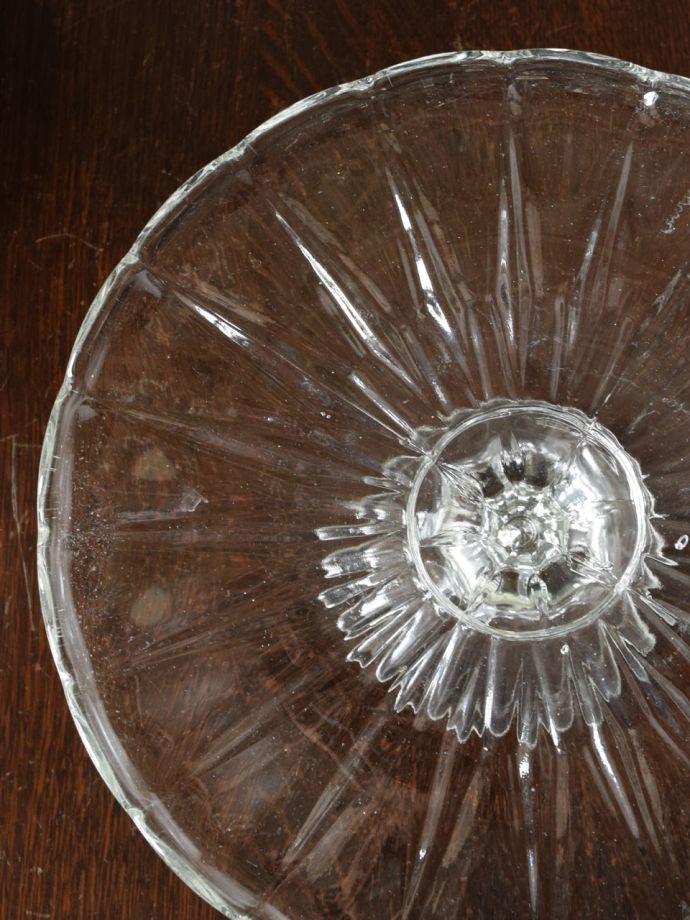 アンティークガラスの雑貨、ケーキスタンド