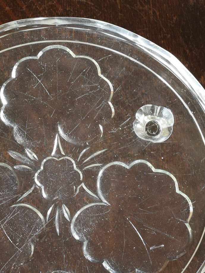 アンティークガラスのプレート