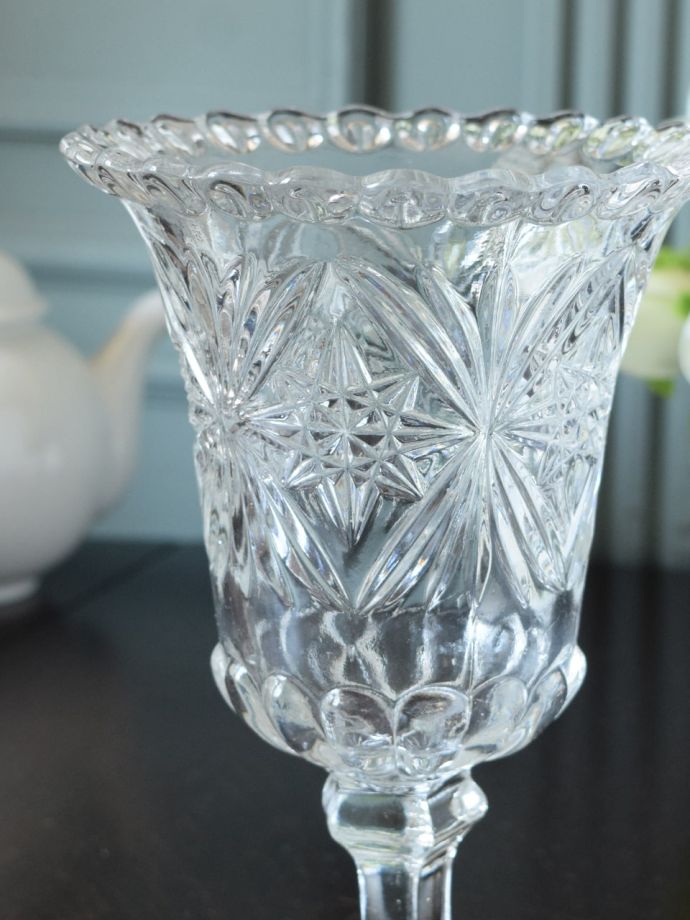 アンティークガラスの雑貨、フラワーベース