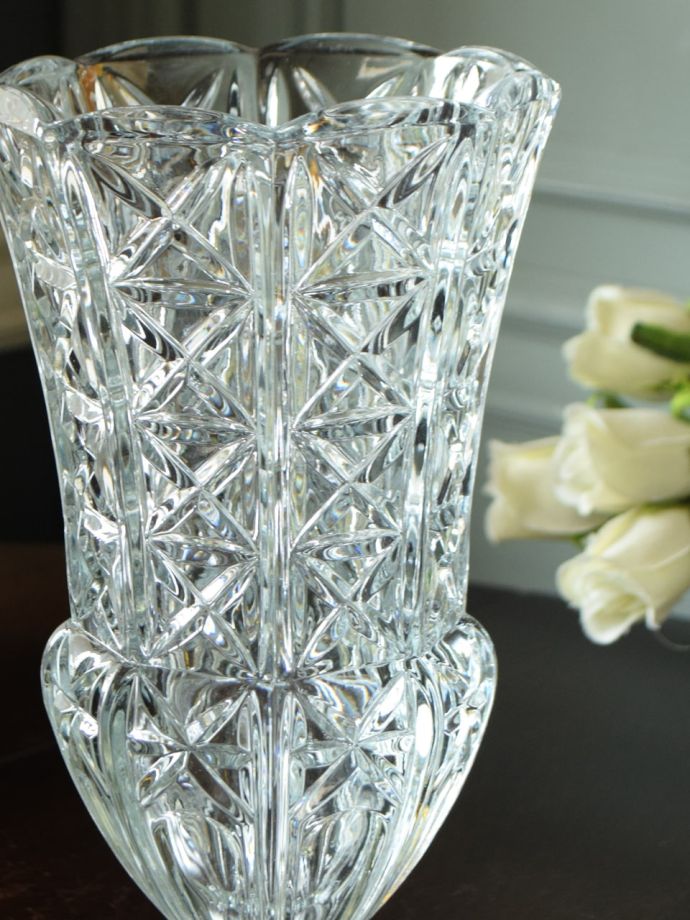 アンティークガラスの雑貨、フラワーベース