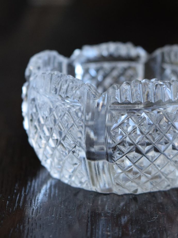 アンティークガラスの雑貨スパイスボウル