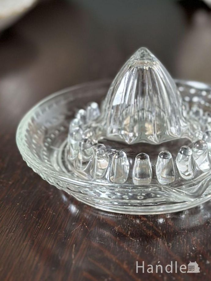 アンティークガラスのレモン絞り器