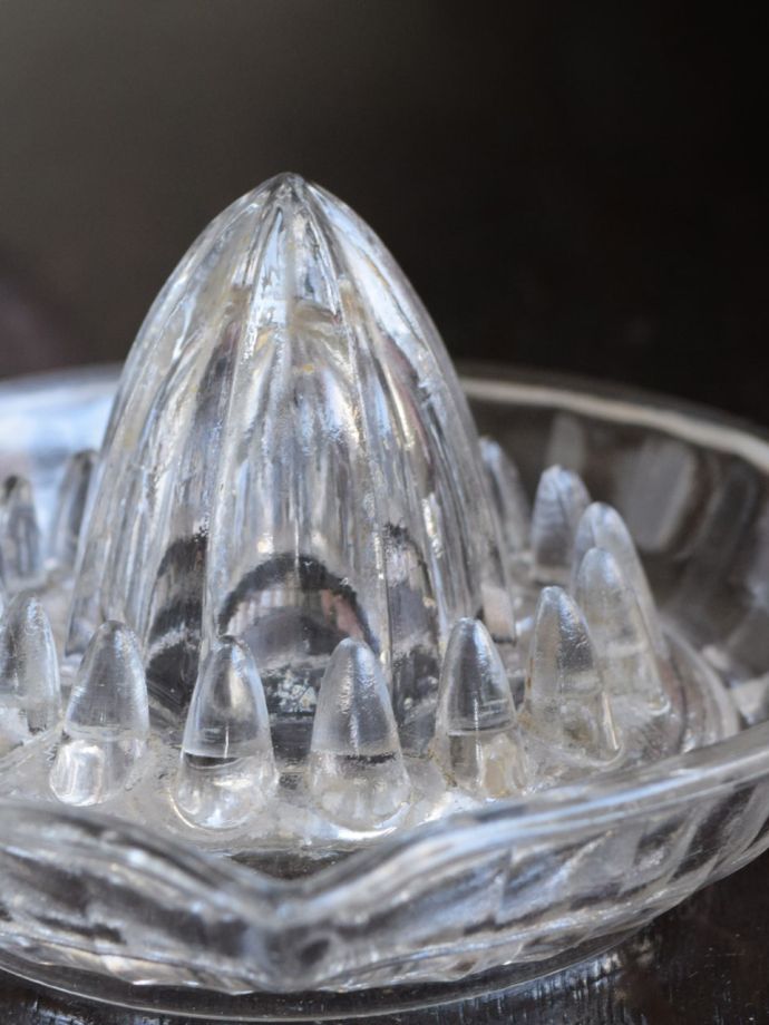 アンティークガラスのレモン絞り器