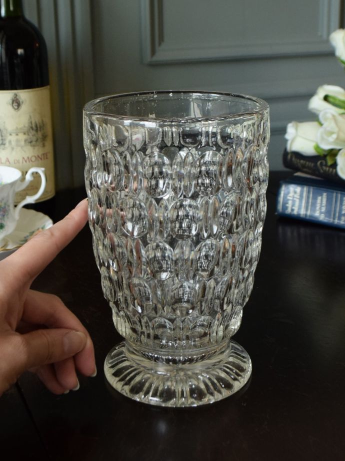 アンティークガラスの花器の大きさ