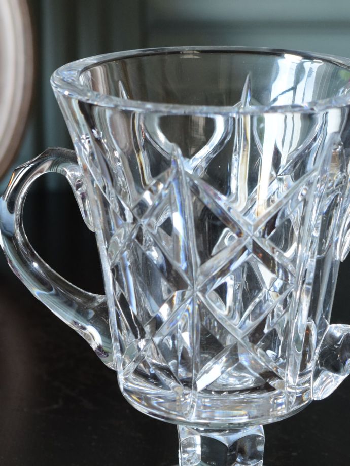 アンティークガラスの食器、セロリーベース