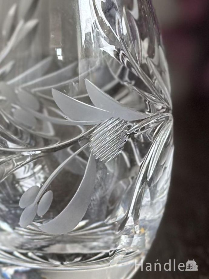 アンティークガラスの雑貨、フラワーベース