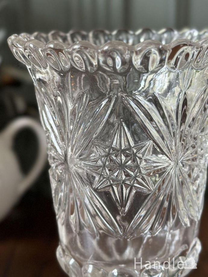 アンティークガラスの食器、セロリーベース