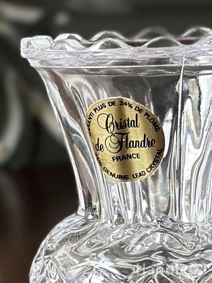 アンティークガラスの雑貨、フラワーベース