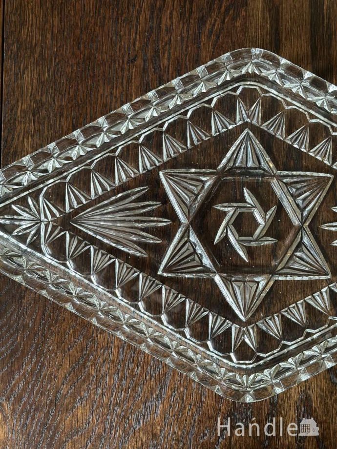 アンティークガラスのプレート