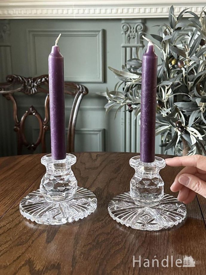 プレスドグラスのキャンドルスタンド