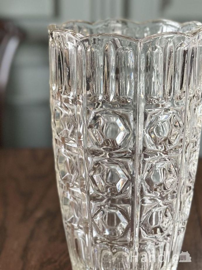 アンティークガラスの雑貨、フラワーベース