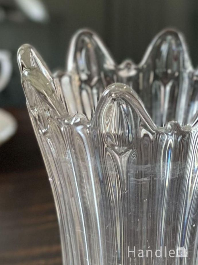 アンティークガラスの雑貨、フラワーベース