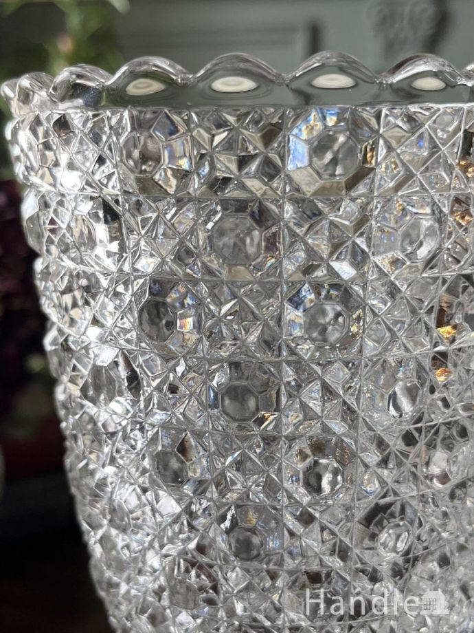 アンティークガラスの食器、セロリーベース