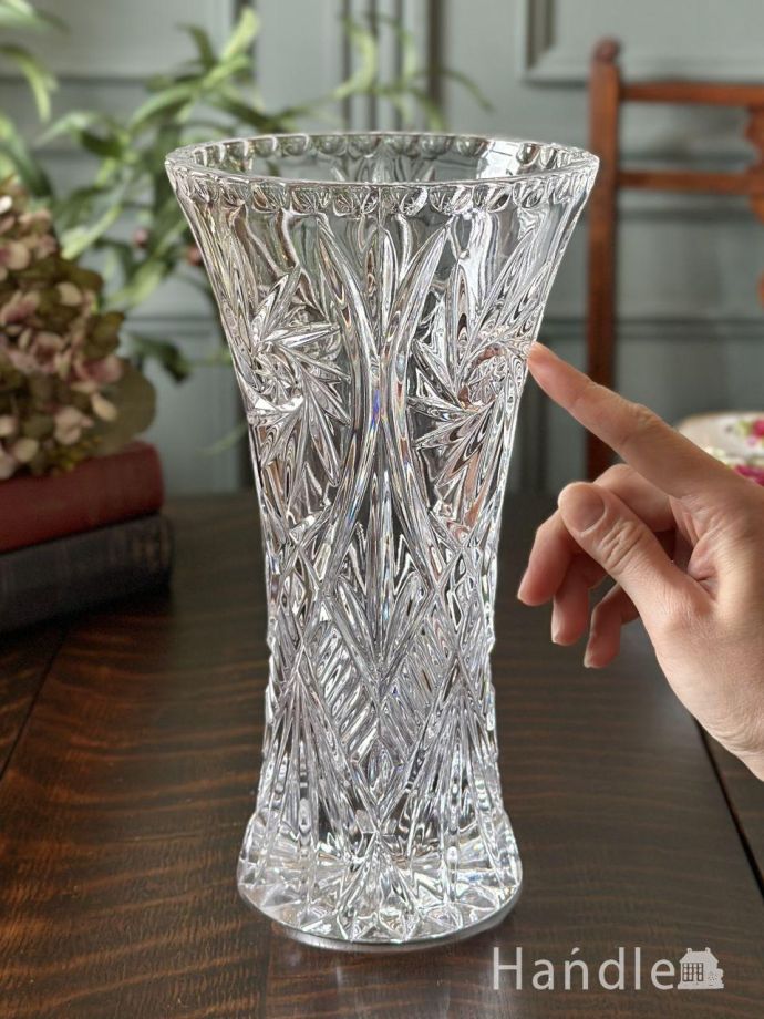 アンティークガラスの花器の大きさ