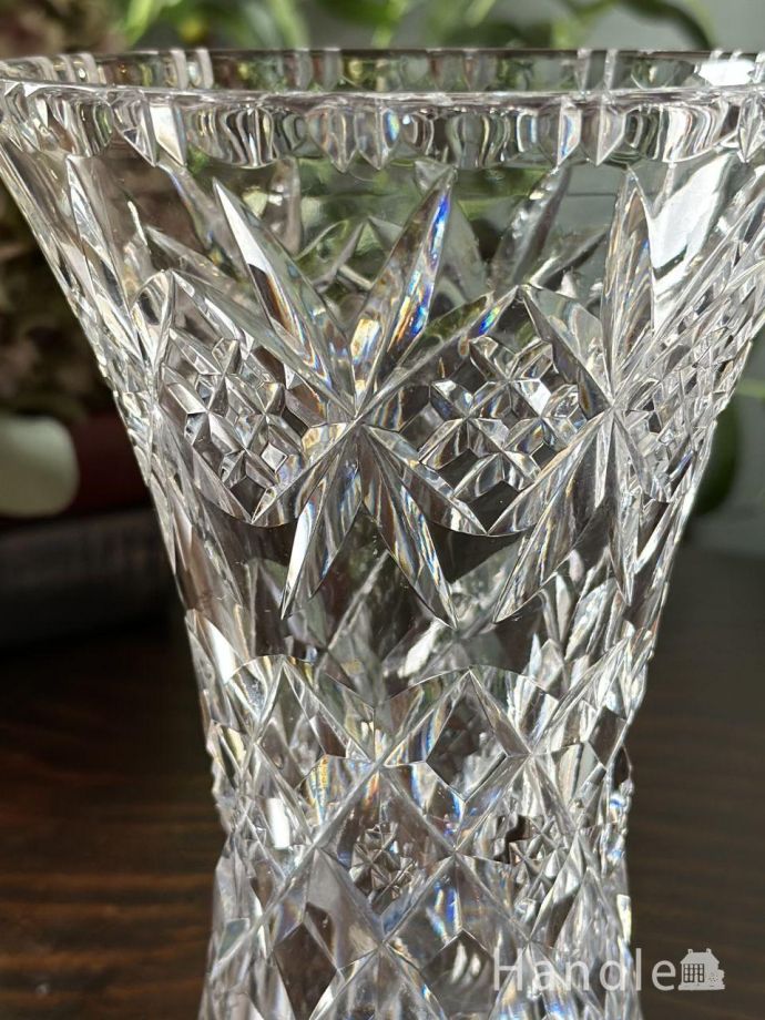 アンティークガラスの雑貨、フラワーベース