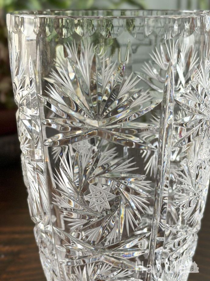 アンティークガラスの雑貨、フラワーベース