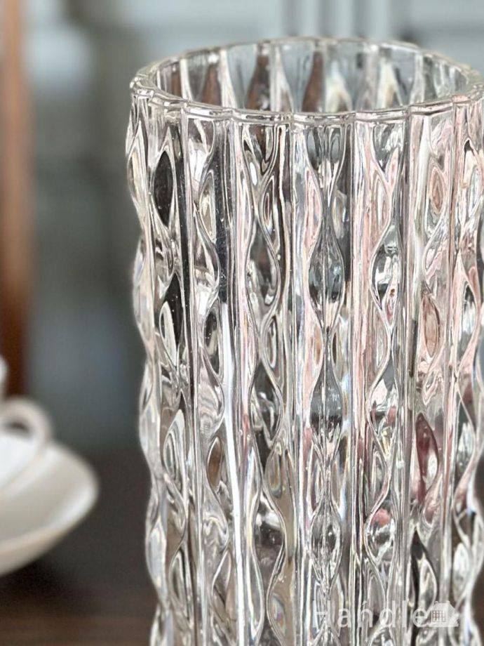 アンティークガラスの雑貨、フラワーベース