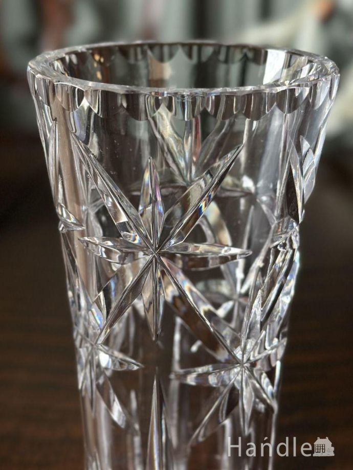 アンティークガラスの花器