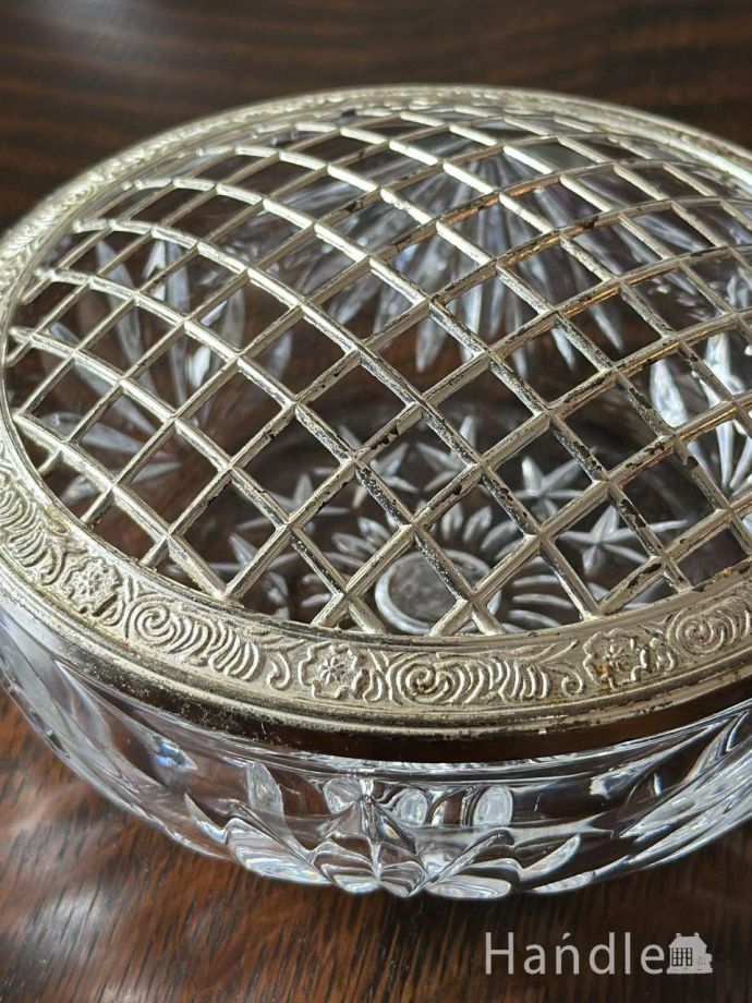 アンティークガラスの雑貨、フラワーベース