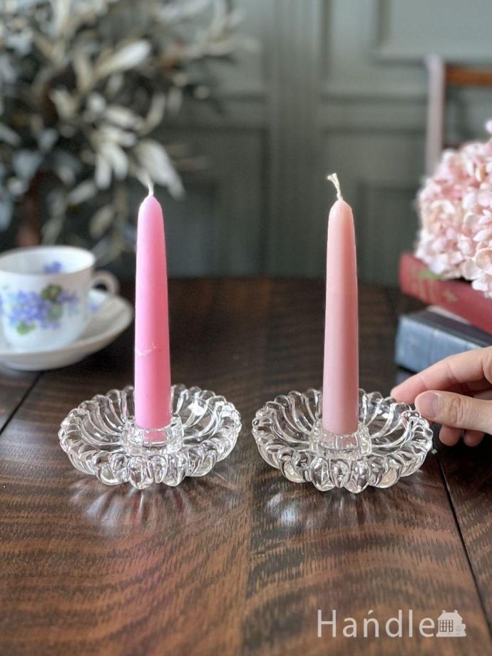 プレスドグラスのキャンドルスタンド