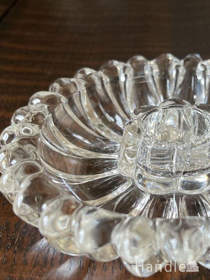 アンティークガラスのキャンドルスタンド