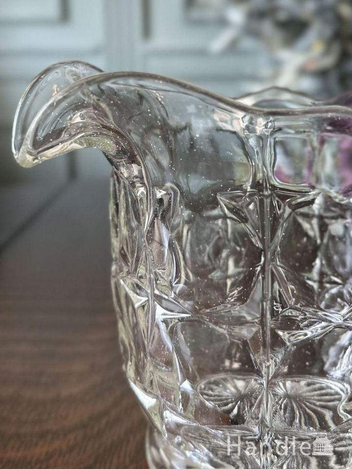 英国アンティークのガラス食器、テーブルを華やかに飾るガラスの