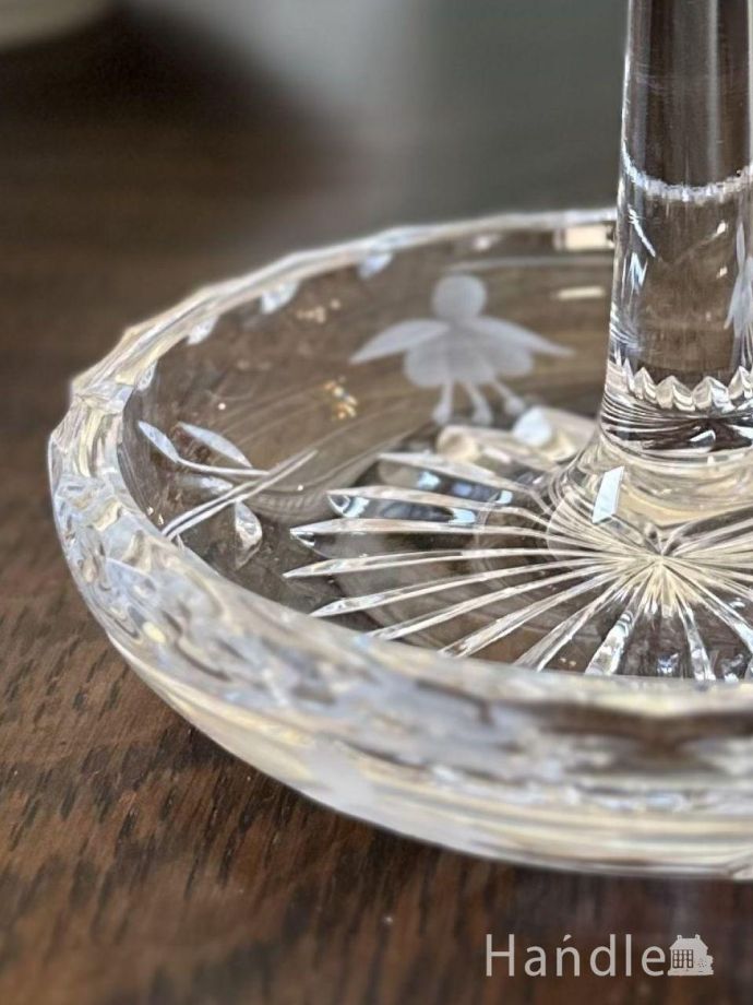 アンティークガラスのリングスタンド