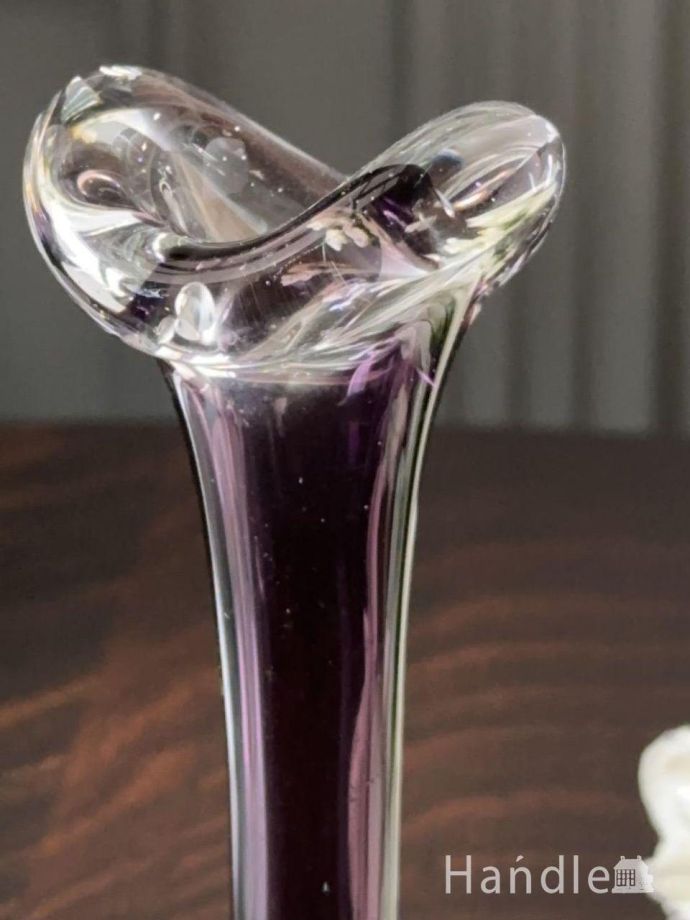 アンティークガラスの雑貨、フラワーベース