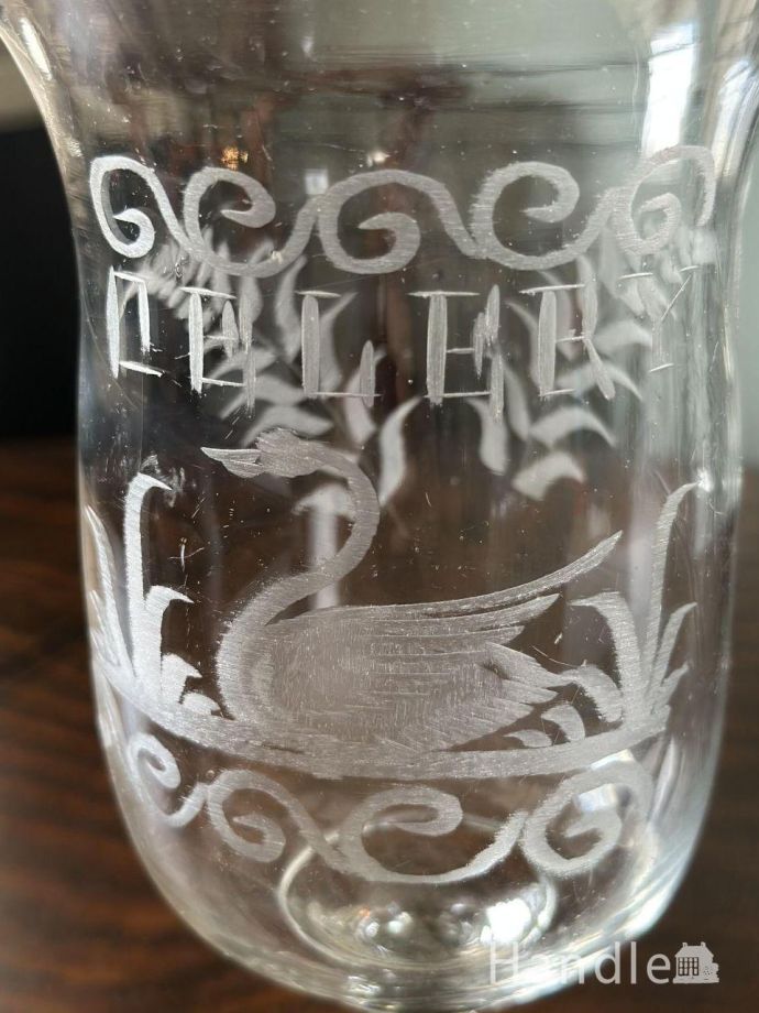 アンティークガラスの食器、セロリーベース