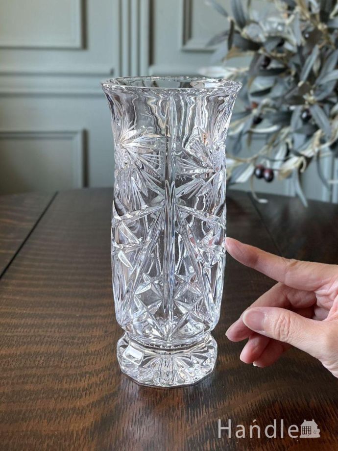 アンティークガラスの花器の大きさ