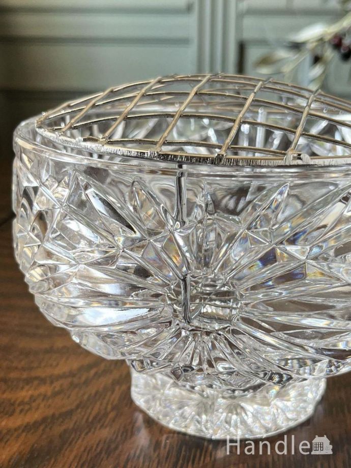 アンティークガラスの雑貨、フラワーベース