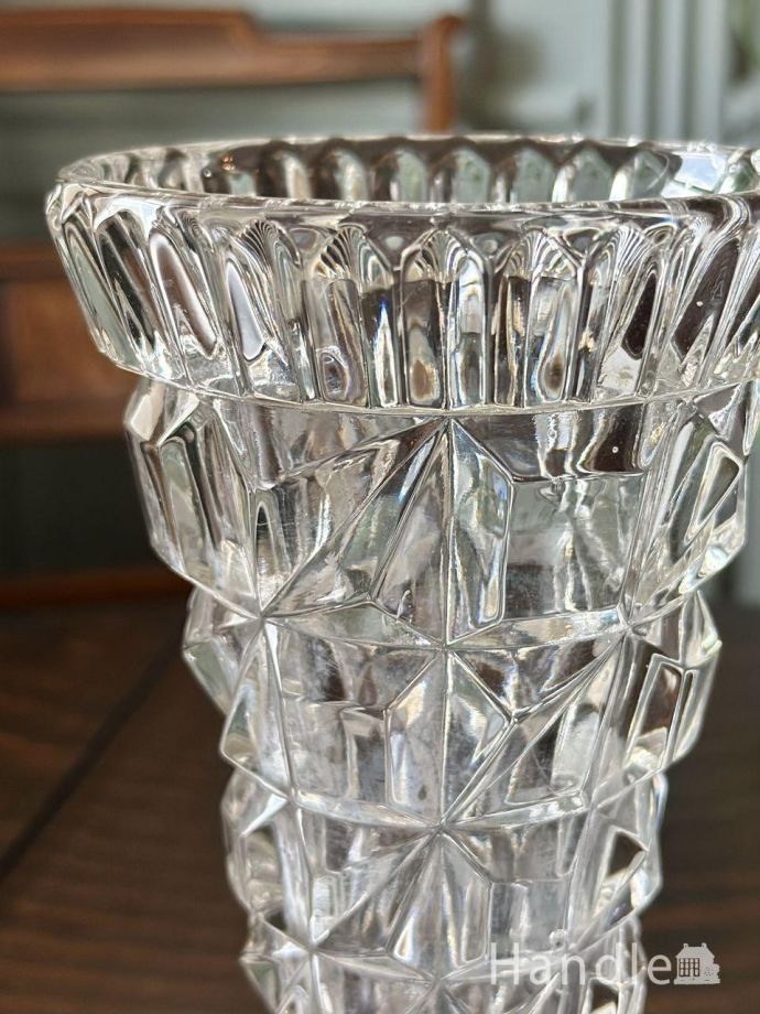 アンティークガラスの雑貨、フラワーベース