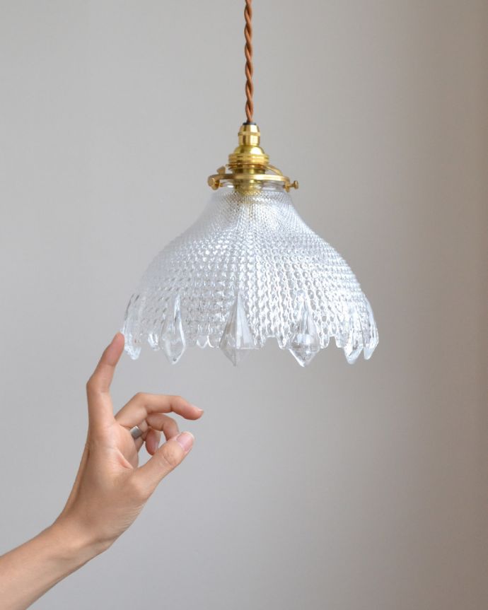 アンティーク調のガラスシェード