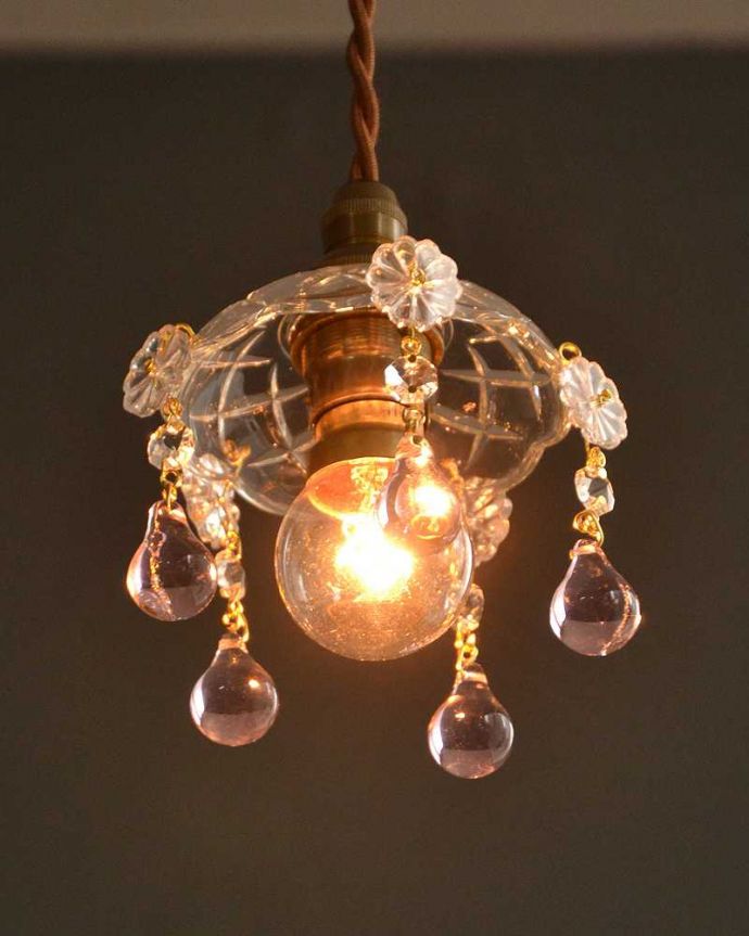 Handleオリジナル　照明・ライティング　Handleオリジナル プチ シャンデリア  B（コード・丸球・ギャラリーなし）。新しいコードをお付けますコードは日本仕様の新しいものです。(pl-091-o)