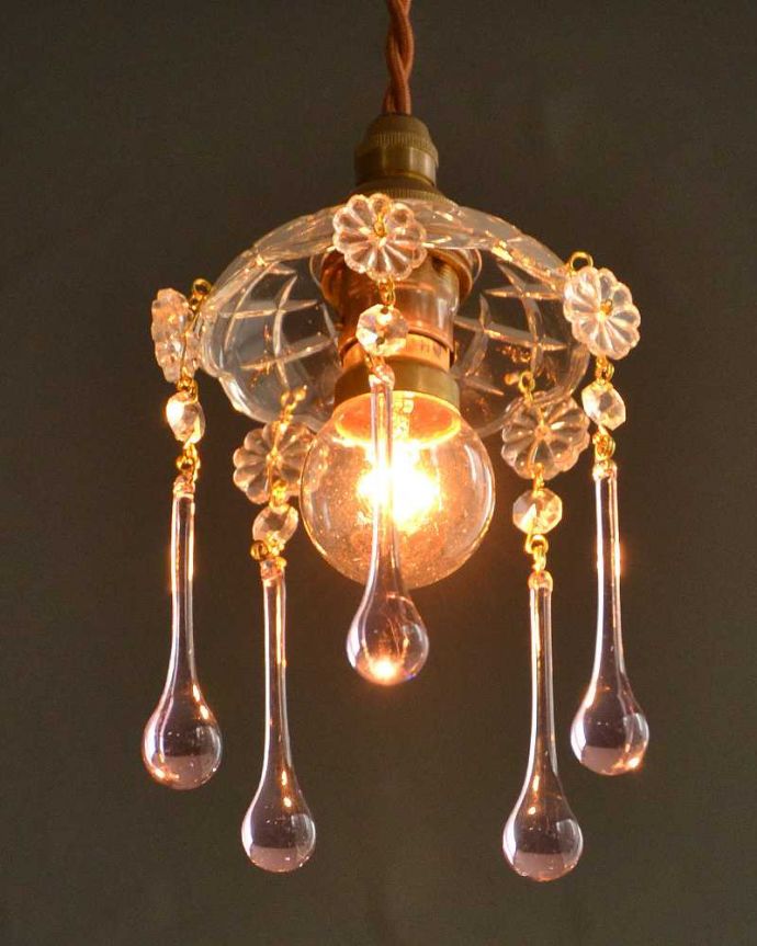 Handleオリジナル 照明・ライティング Handleオリジナル プチ シャンデリア D(コード・丸球・ギャラリーなし)。新しいコードをお付けますコードは日本仕様の新しいものです。(pl-093-o)